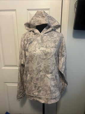 Together Two-Tone Cream & gray Pullover Hoodie